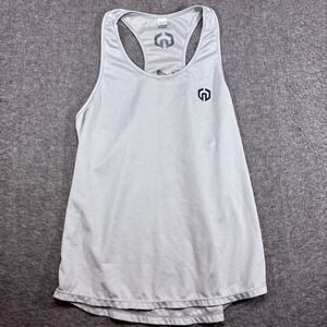 Neleus Tank Top Mens Medium Gray Mesh Racerback Workout Gym Active Running